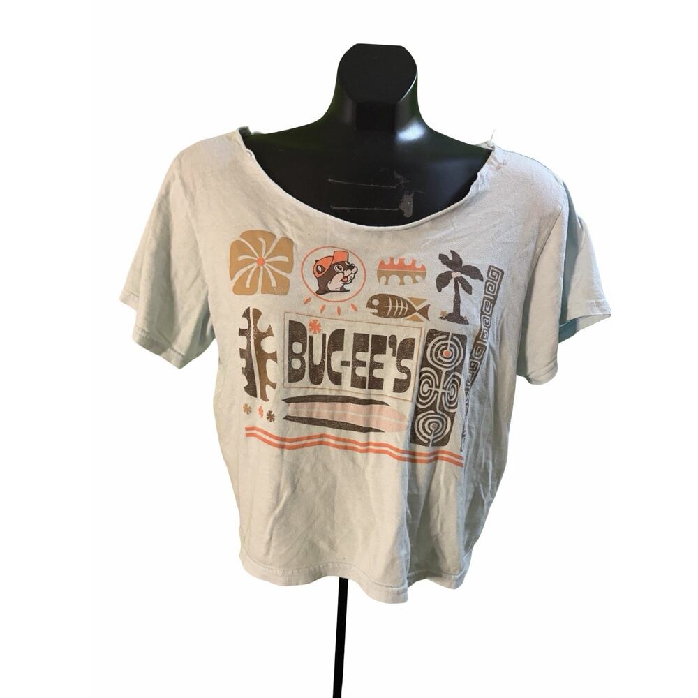 Buc-ee’s Graphic Tee Womens M White Tourist Texas Beaver Logo Retro